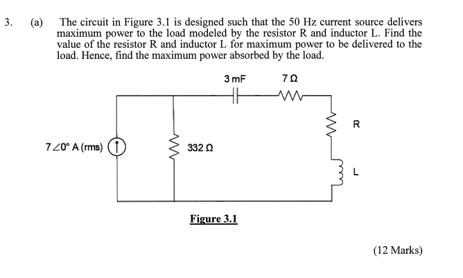3 . ( a ) The circuit in Figure 3 . 1 is designed