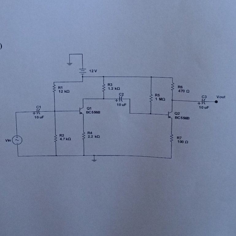 A a daki ift katl kuvvetlendirici devrede Vin