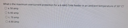 What is the maximum overcurrent protection for a