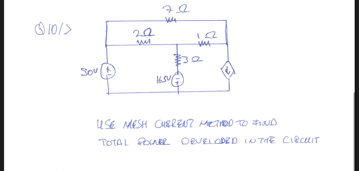 USE MESH CURRENT METHOD TO FINDTOTAL POCNER