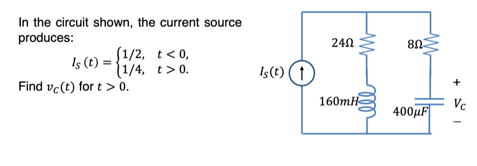 In the circuit shown, the current source