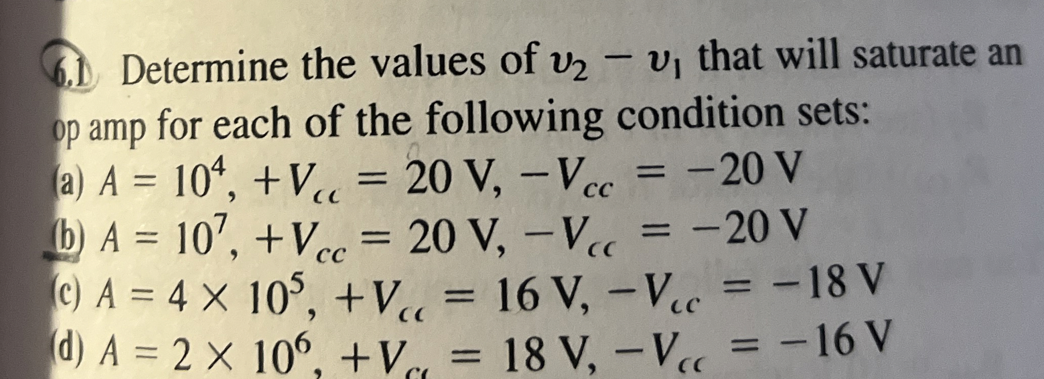 6 . 1 . Determine the values of v 2 - v 1 that