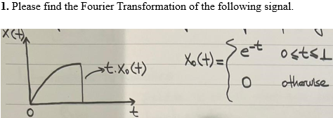 1 . Please find the Fourier Transformation of the