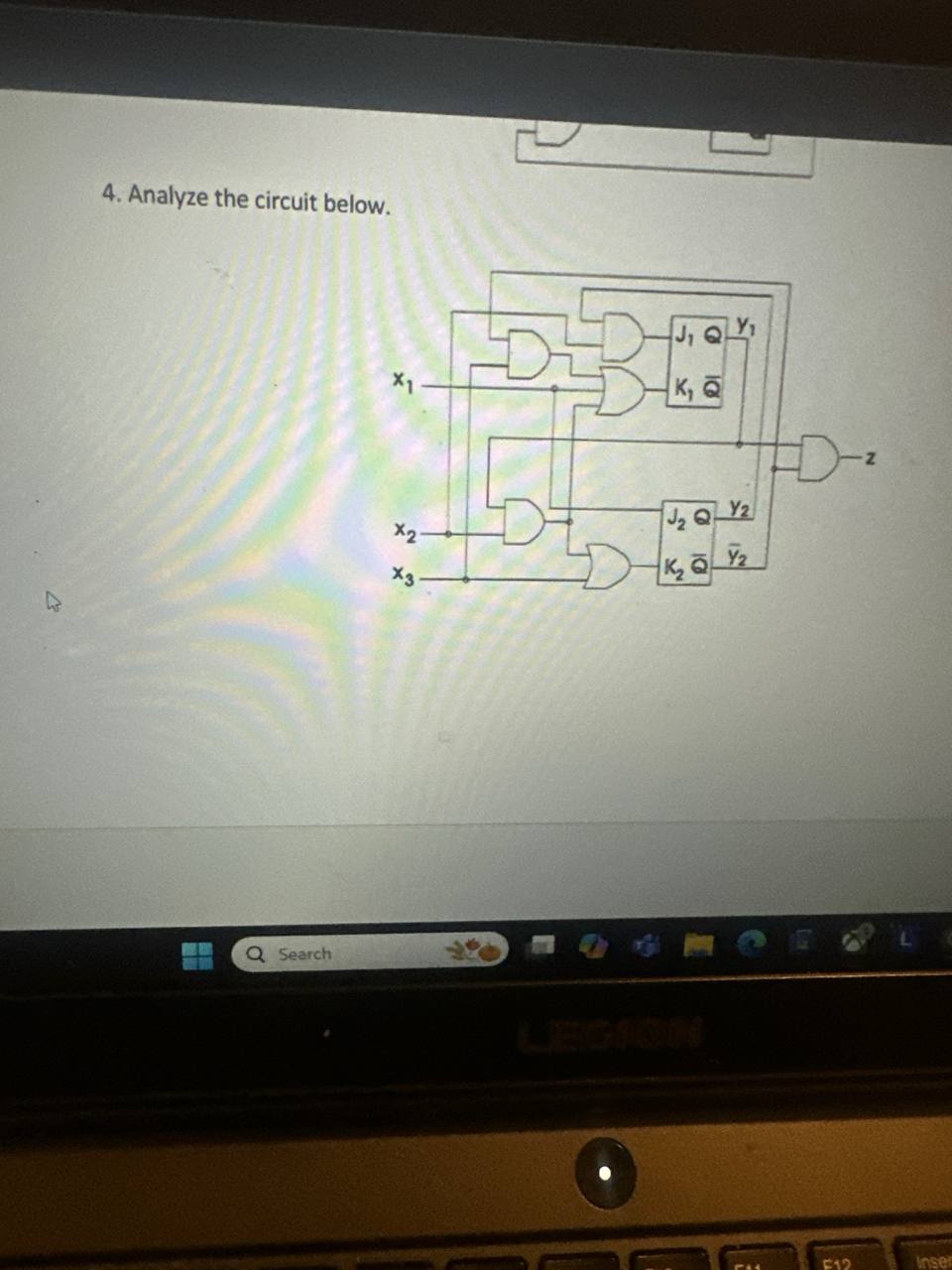 4 . Analyze the circuit below. Search