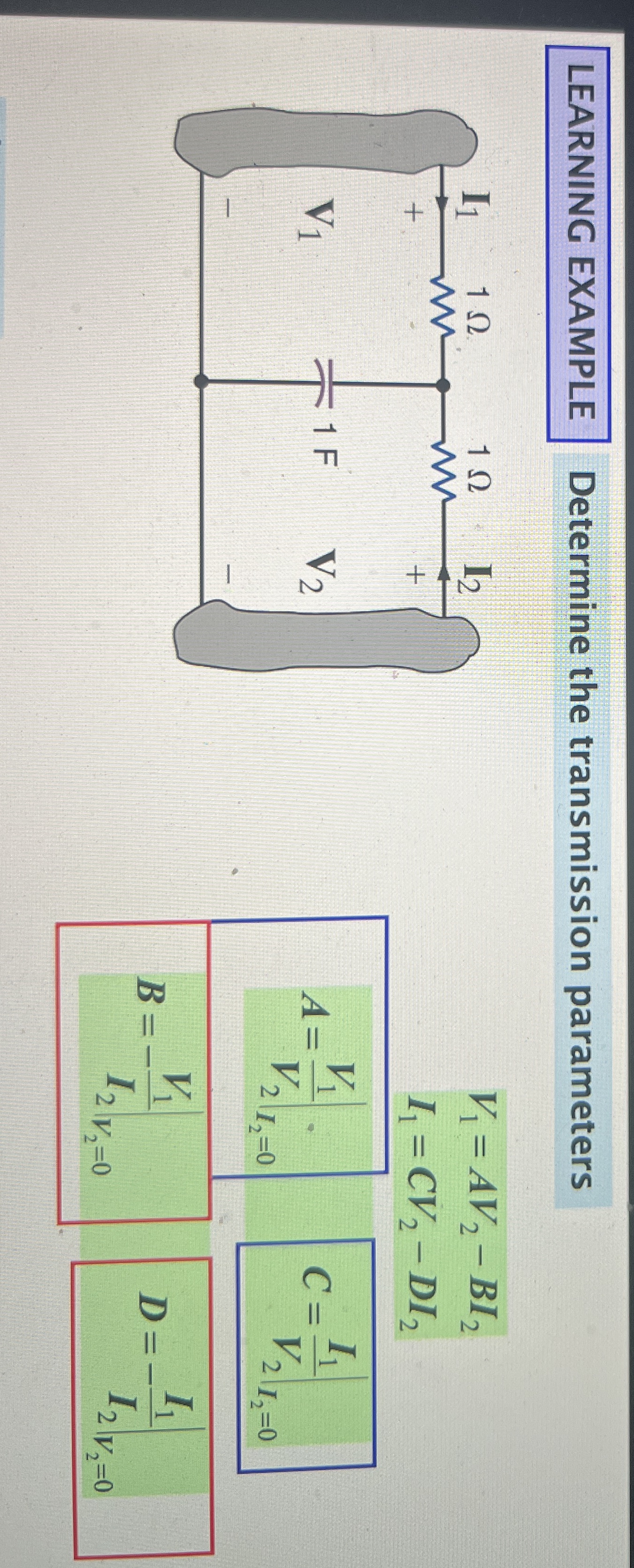 LEARNING EXAMPLE Determine the transmission
