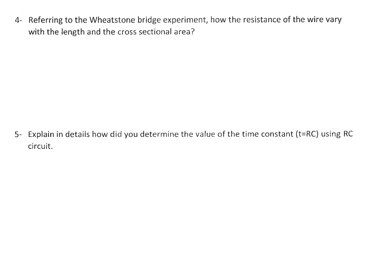 4 - Referring to the Wheatstone bridge