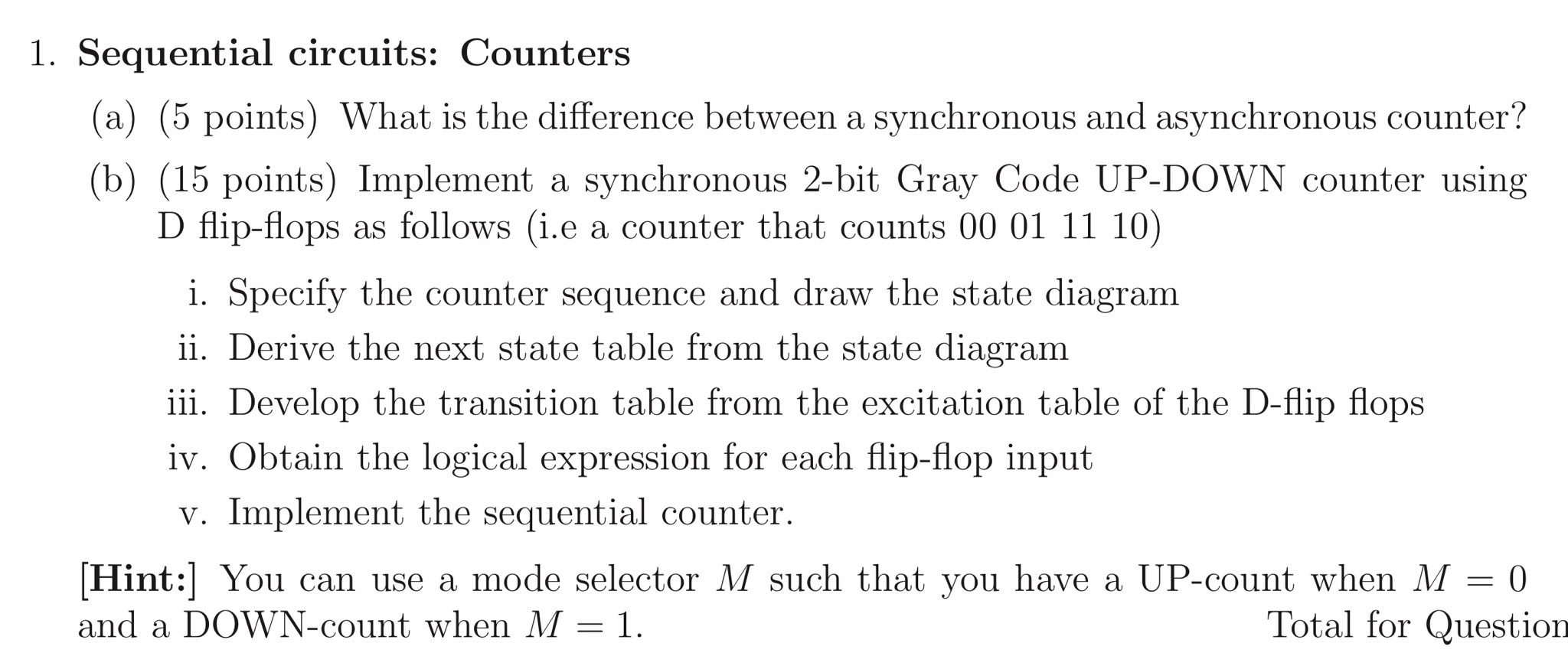 1 . Sequential circuits: Counters ( a ) ( 5