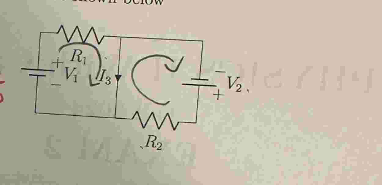 find R 2 expression in term of V 1 , V 2 , R 1
