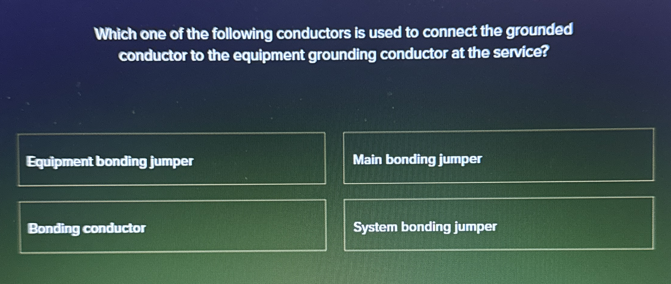 Which one of the following conductors is used to