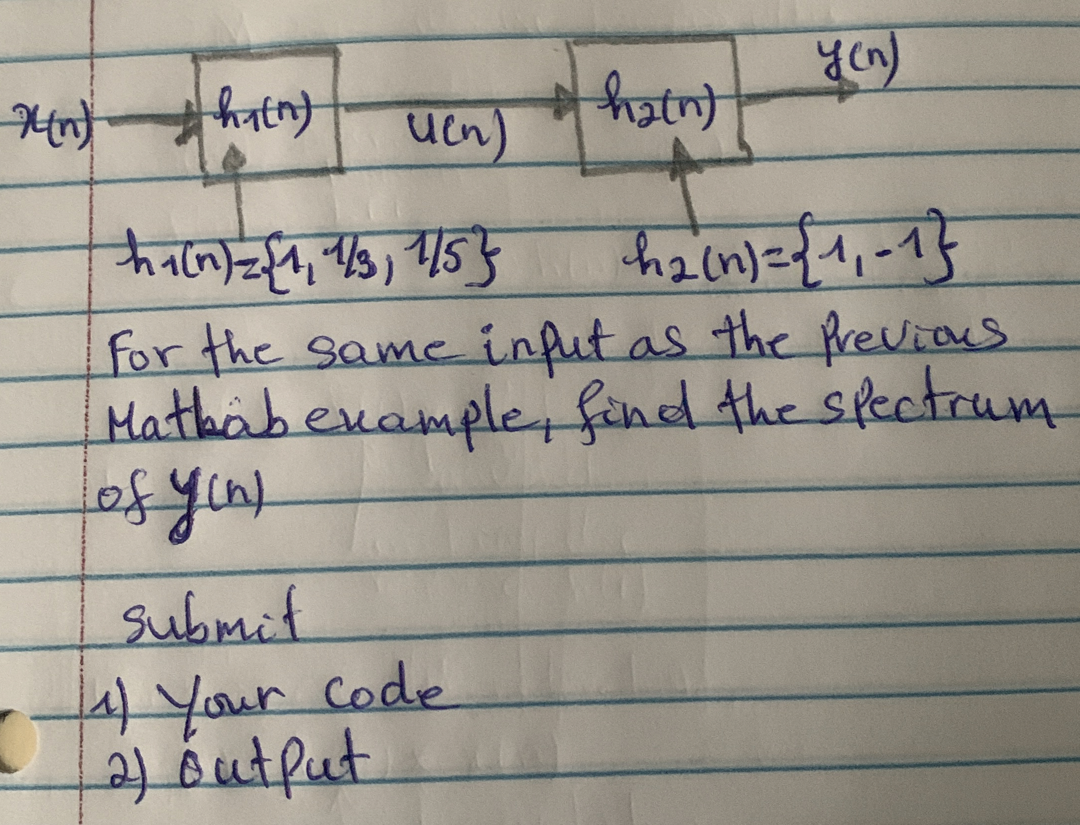 x ( n ) - h 1 ( n ) , u ( n ) h 2 ( n ) , y ( n )