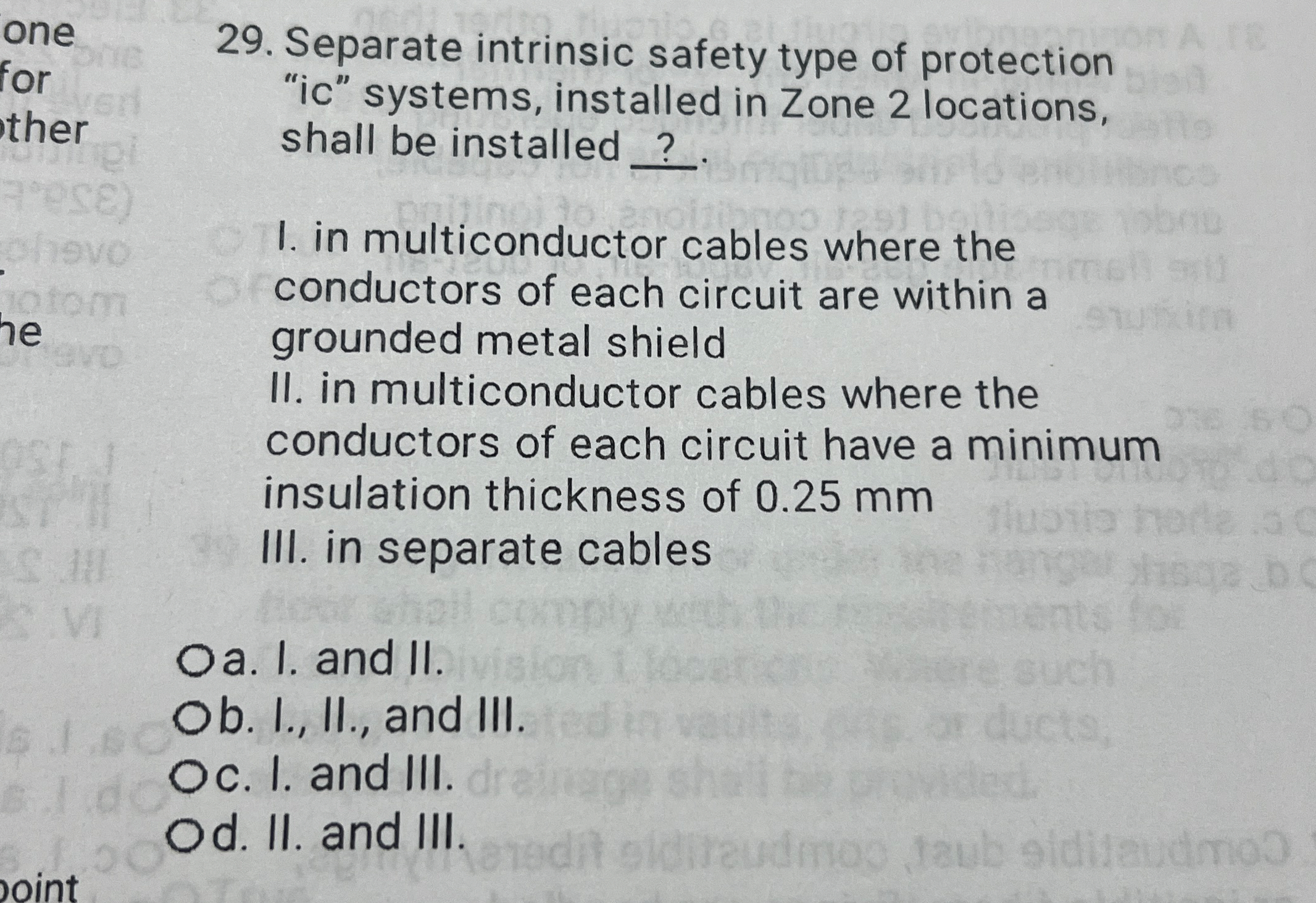Separate intrinsic safety type of protection " ic
