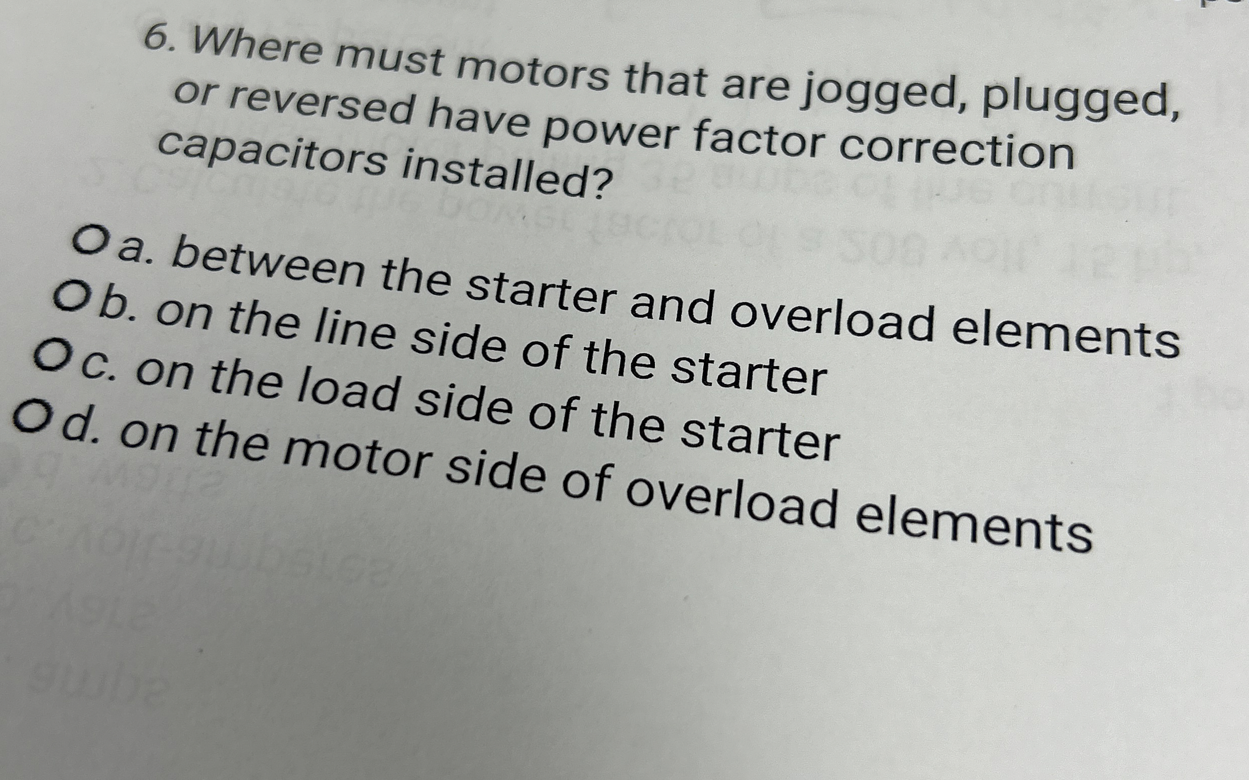 Where must motors that are jogged, plugged, or