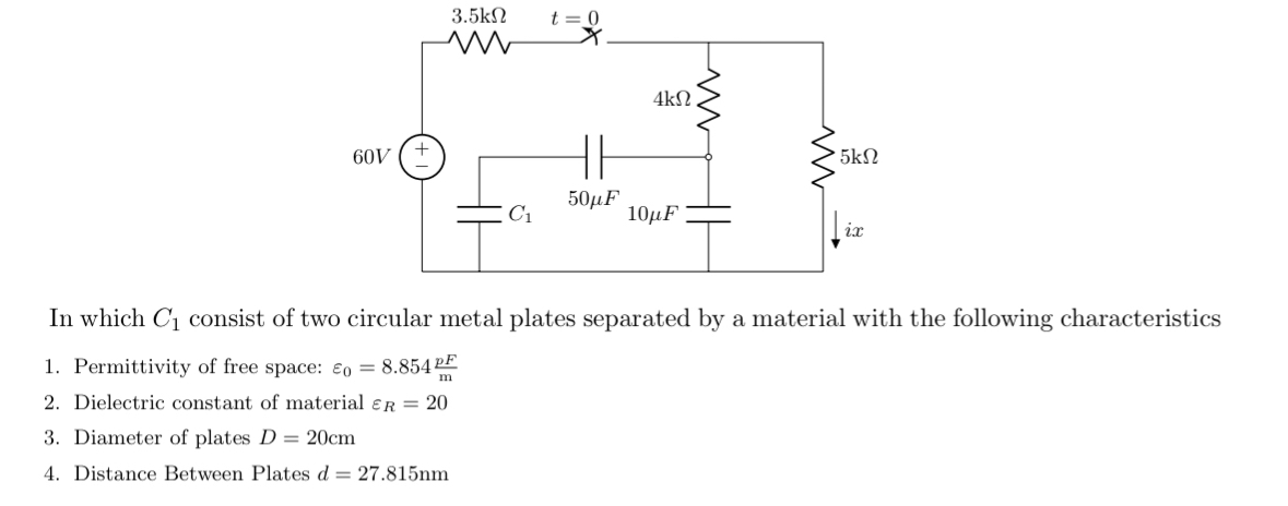 Determine the equivalent capacitance, Ceq, of the