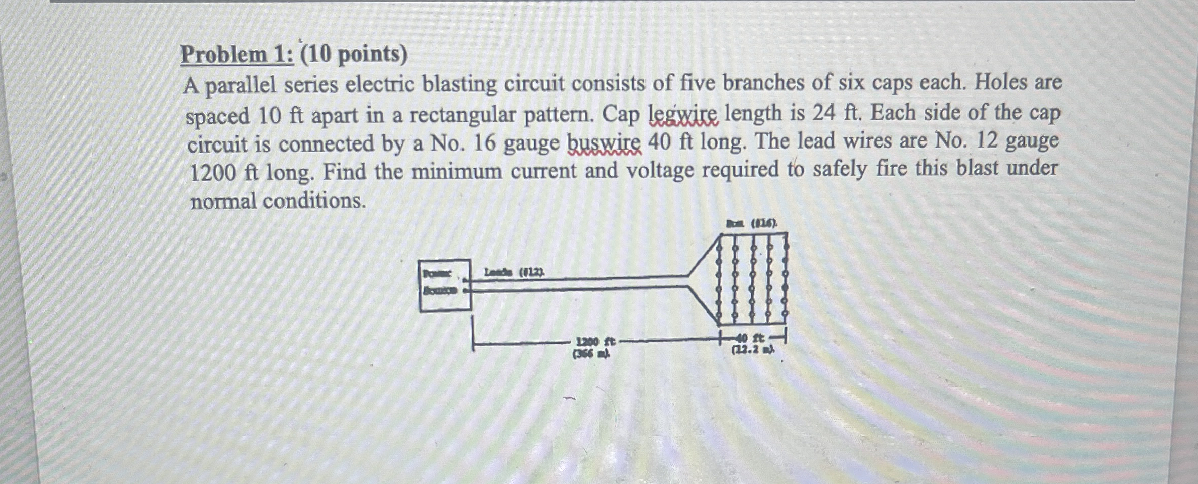 Problem 1 : ( 1 0 points ) A parallel series