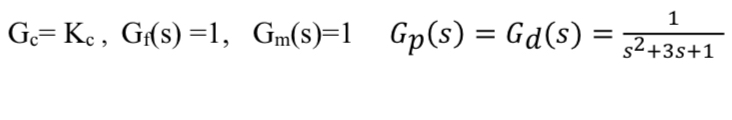 The transfer functions of the feedback control