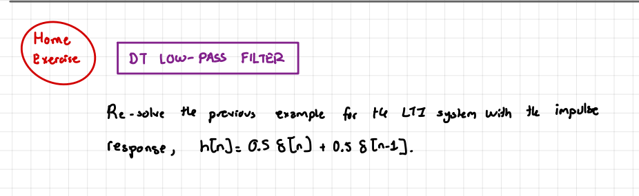 Home Bxercise DT LOW - PASS FILTER Re - solve the