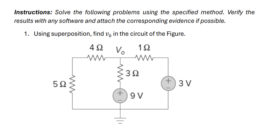 Instructions: Solve the following problems using