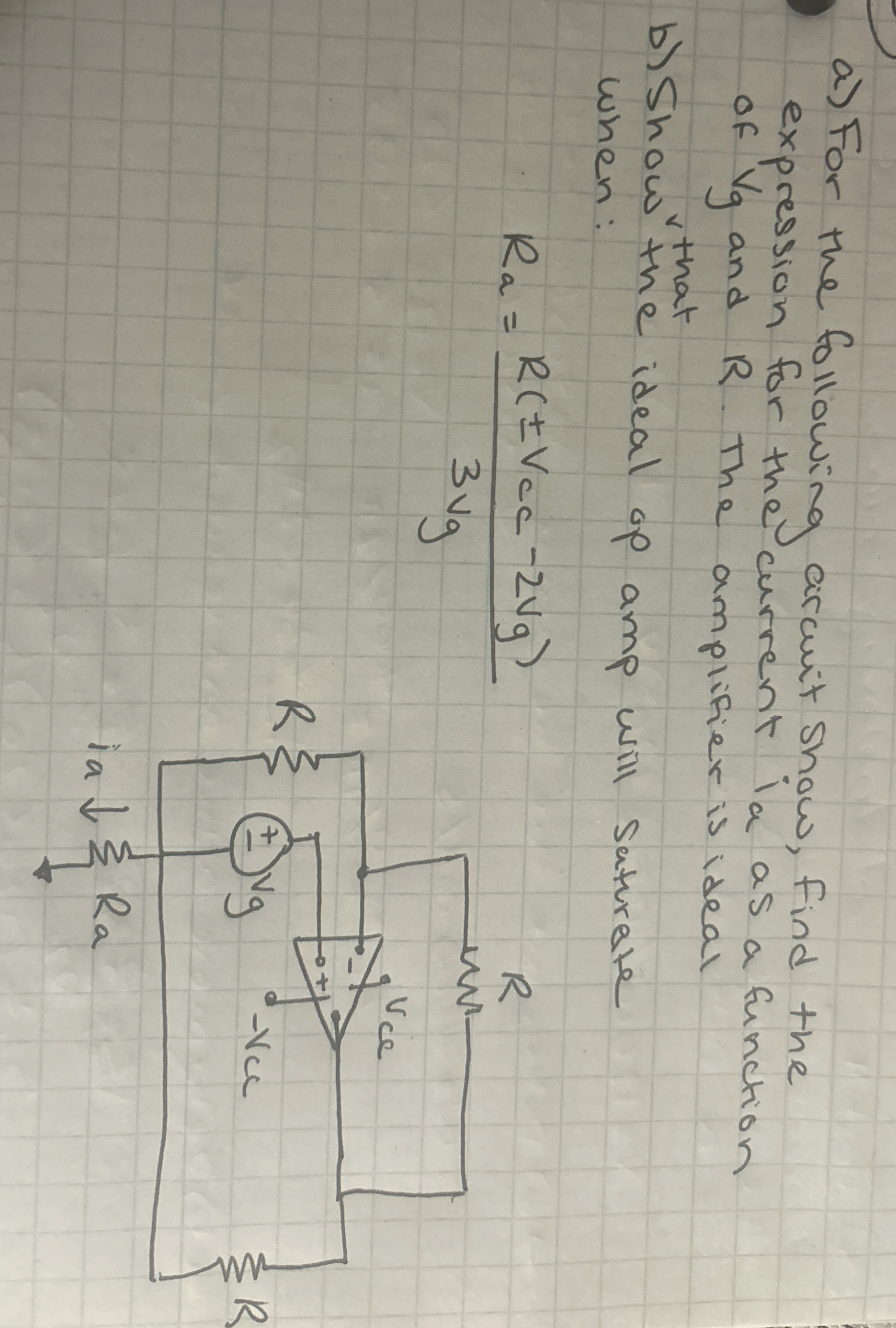 a ) For the following circuit shown, find the