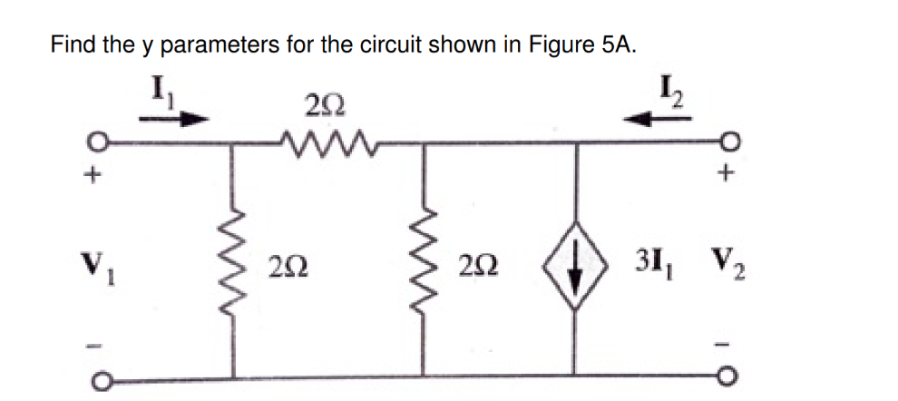 Find the \ ( y \ ) parameters for the circuit