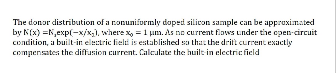 The donor distribution of a nonuniformly doped