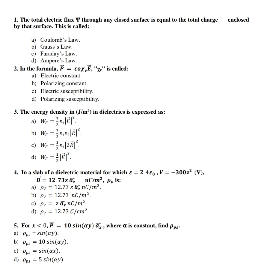 The total electric flux through any closed