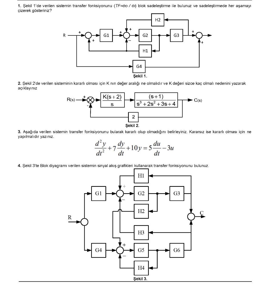 ekil 1 ' de verilen sistemin transfer