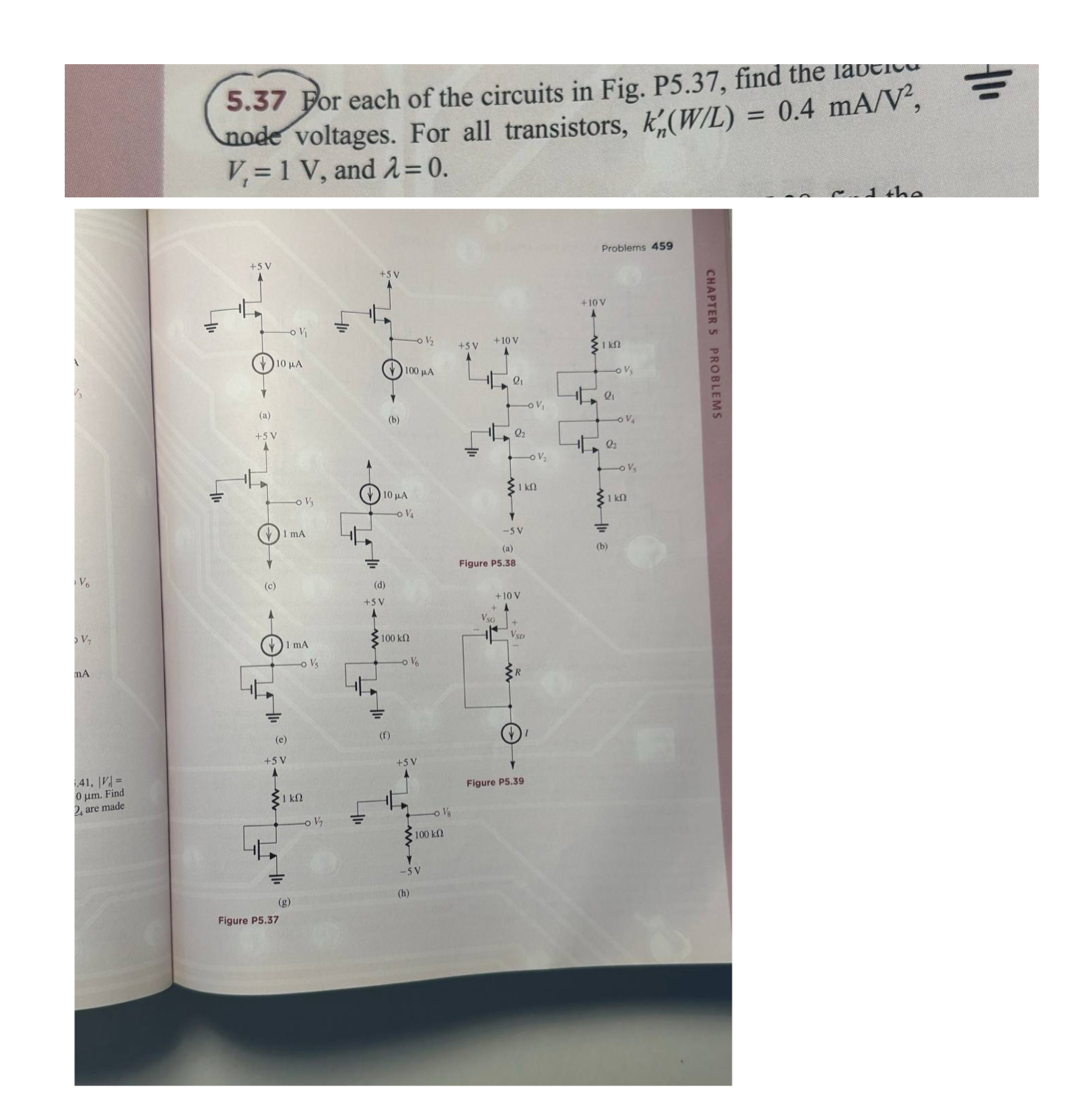 5 . 3 7 For each of the circuits in Fig. P 5 . 3