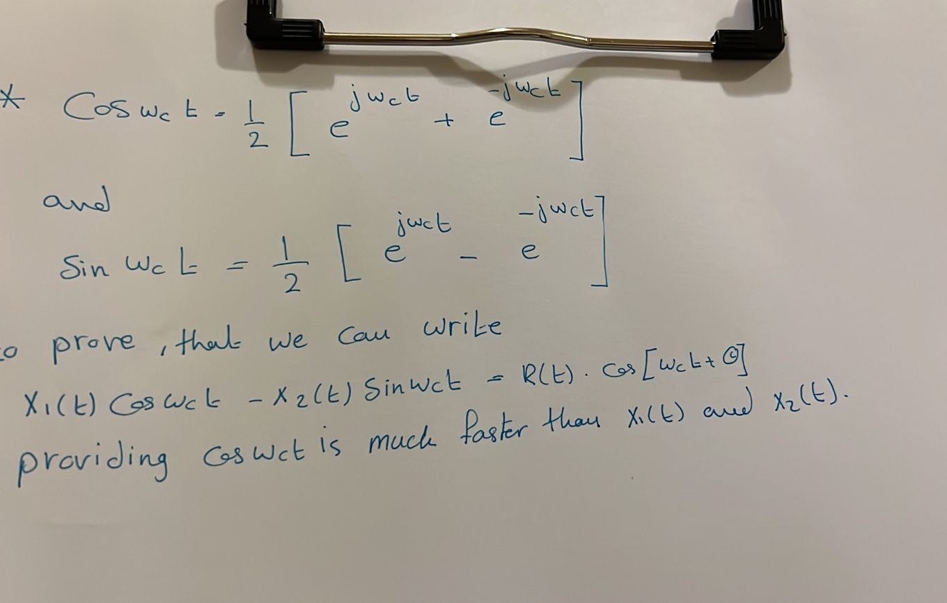 c o s c t = 1 2 [ e j c t + e - j c t ] and s i n
