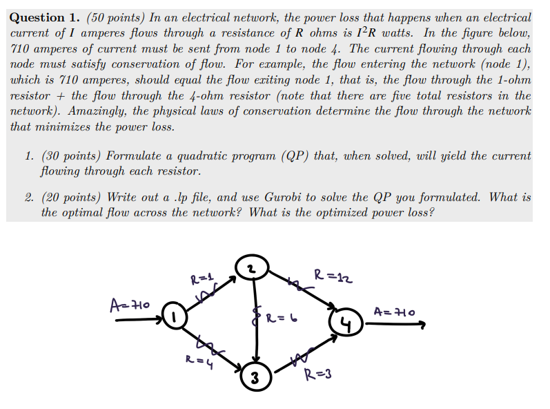 Question 1 . ( 5 0 points ) In an electrical