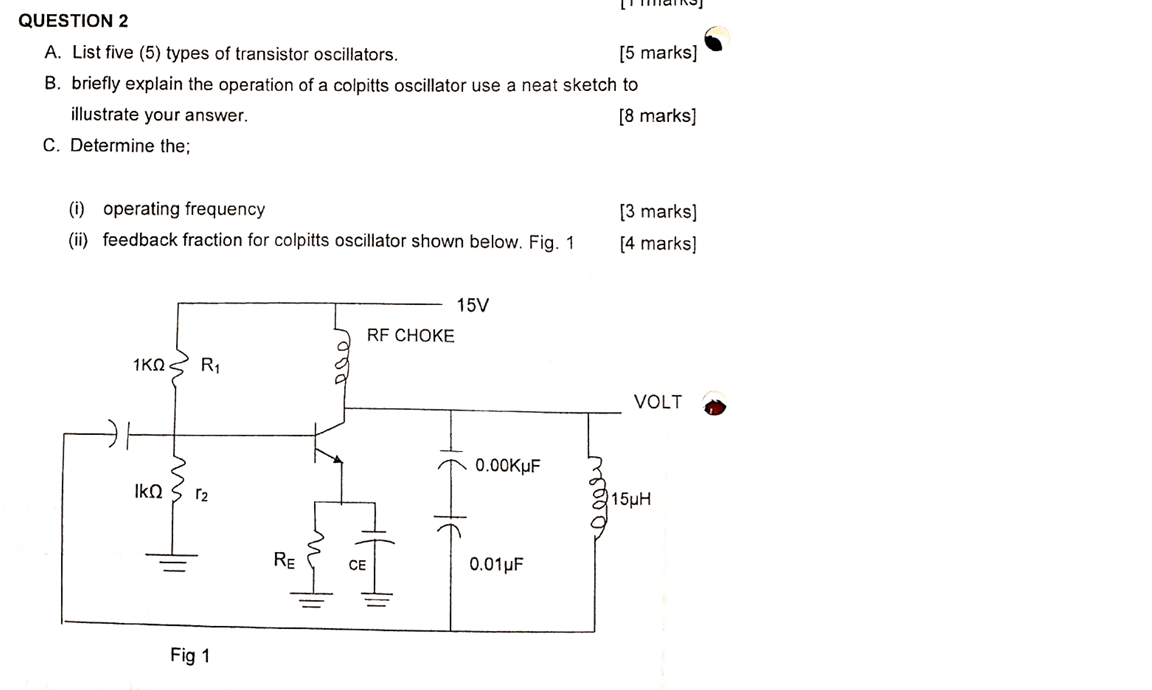 QUESTION 2 A . List five ( 5 ) types of