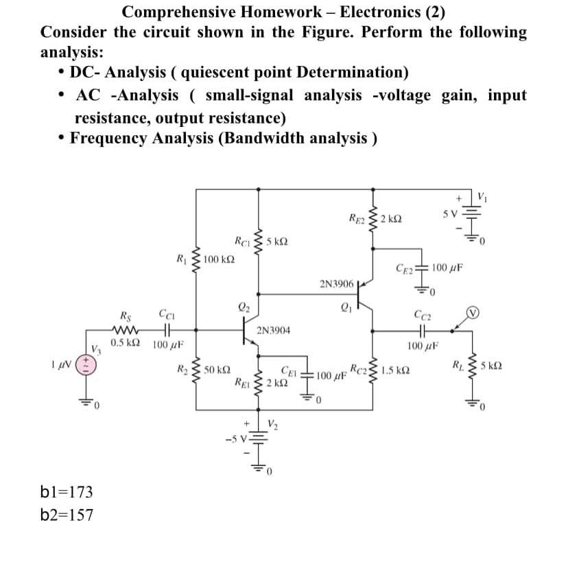 Comprehensive Homework - Electronics ( 2 )