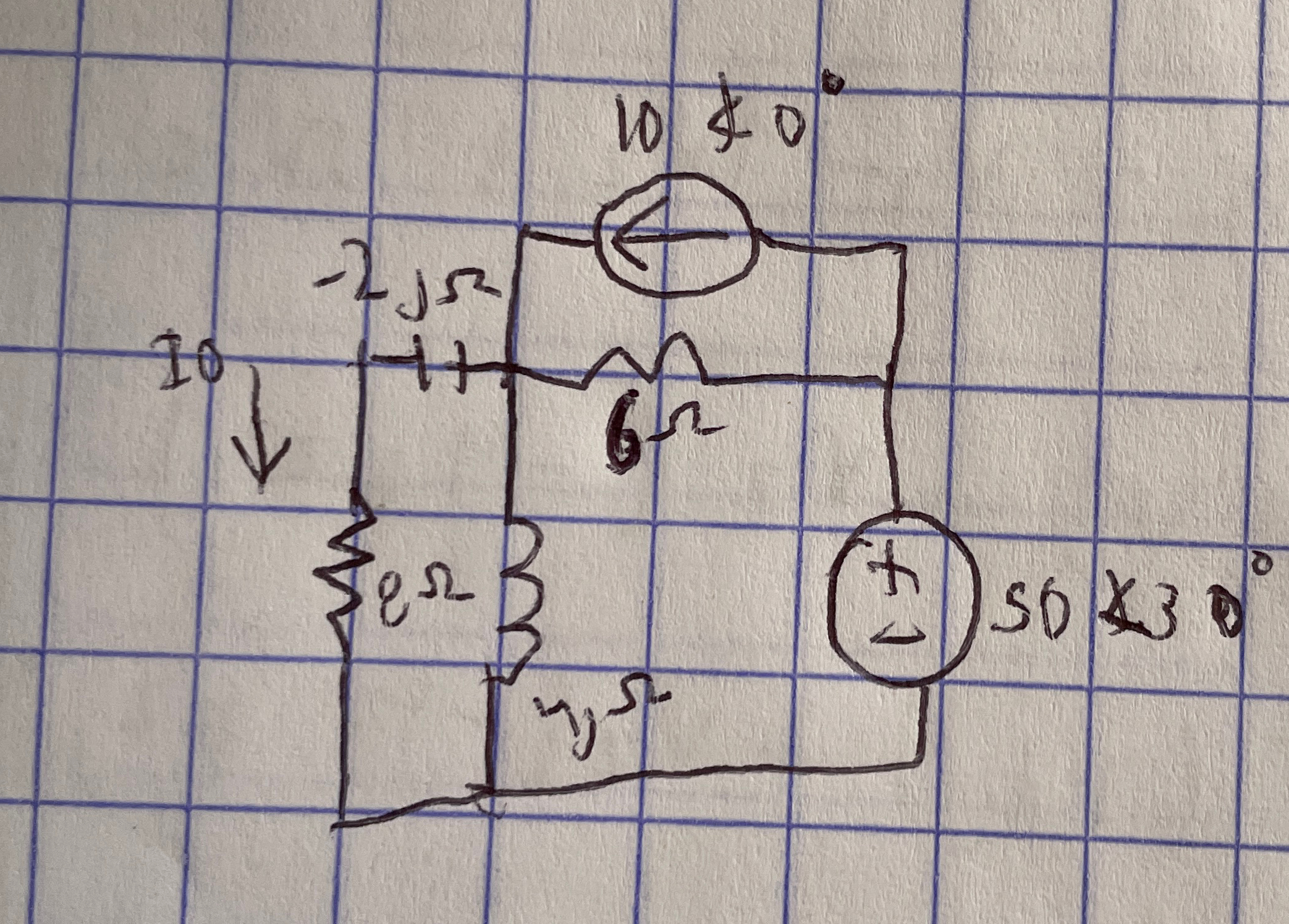 Calcular I 0 utilizando analisis de mallas