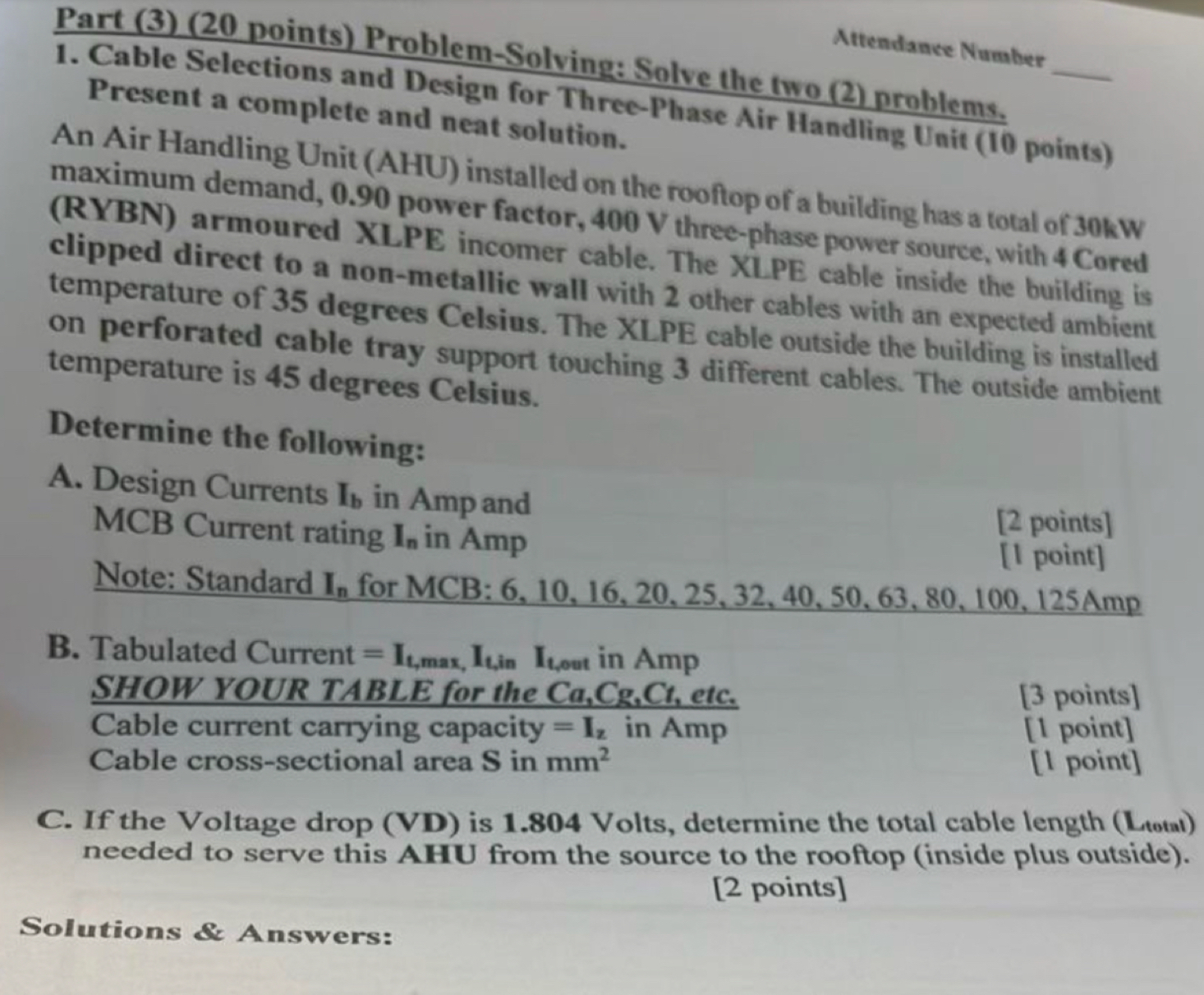 An Air Handling Unit ( AHU ) installed on the