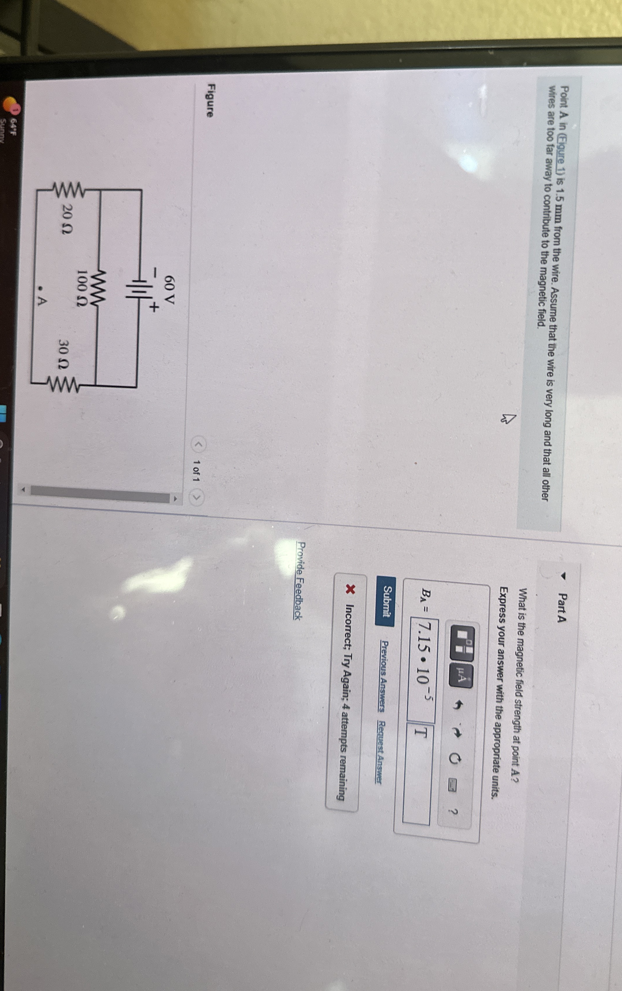 Point A in ( Figure 1 ) is 1 . 5 mm from the