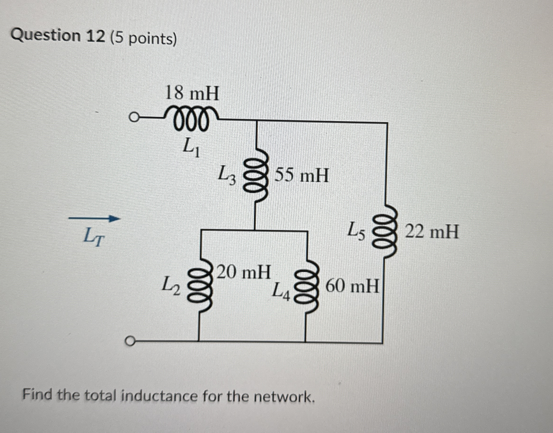 Question 1 2 ( 5 points ) Find the total