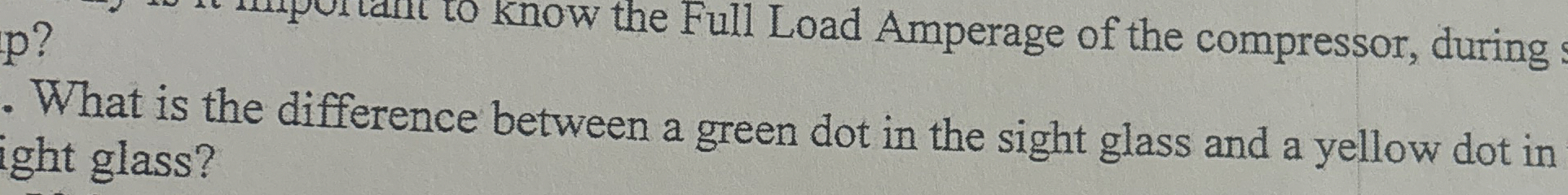 p ? know the Full Load Amperage of the