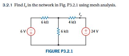 3 . 2 . 1 Find \ ( I _ { o } \ ) in the network