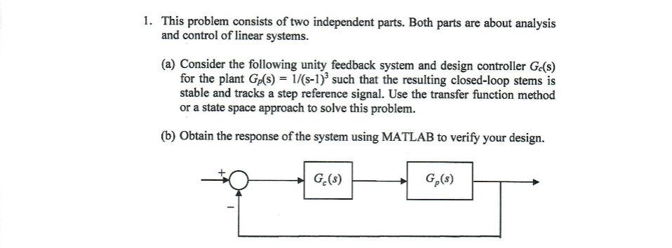 1 . This problem consists of two independent