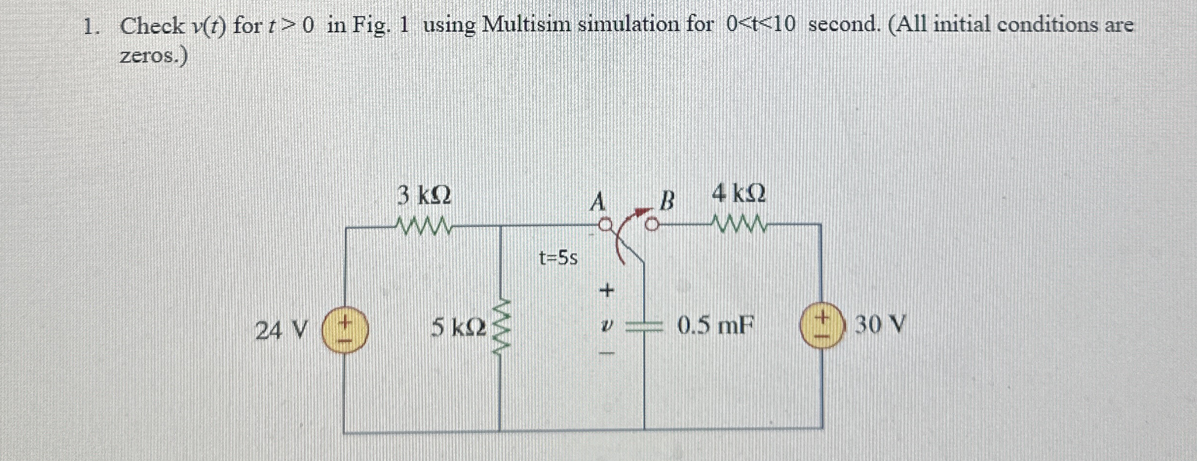 Check v ( t ) for t  style=