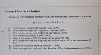 Chapter 9 Root Locus Analysis Consider a unity