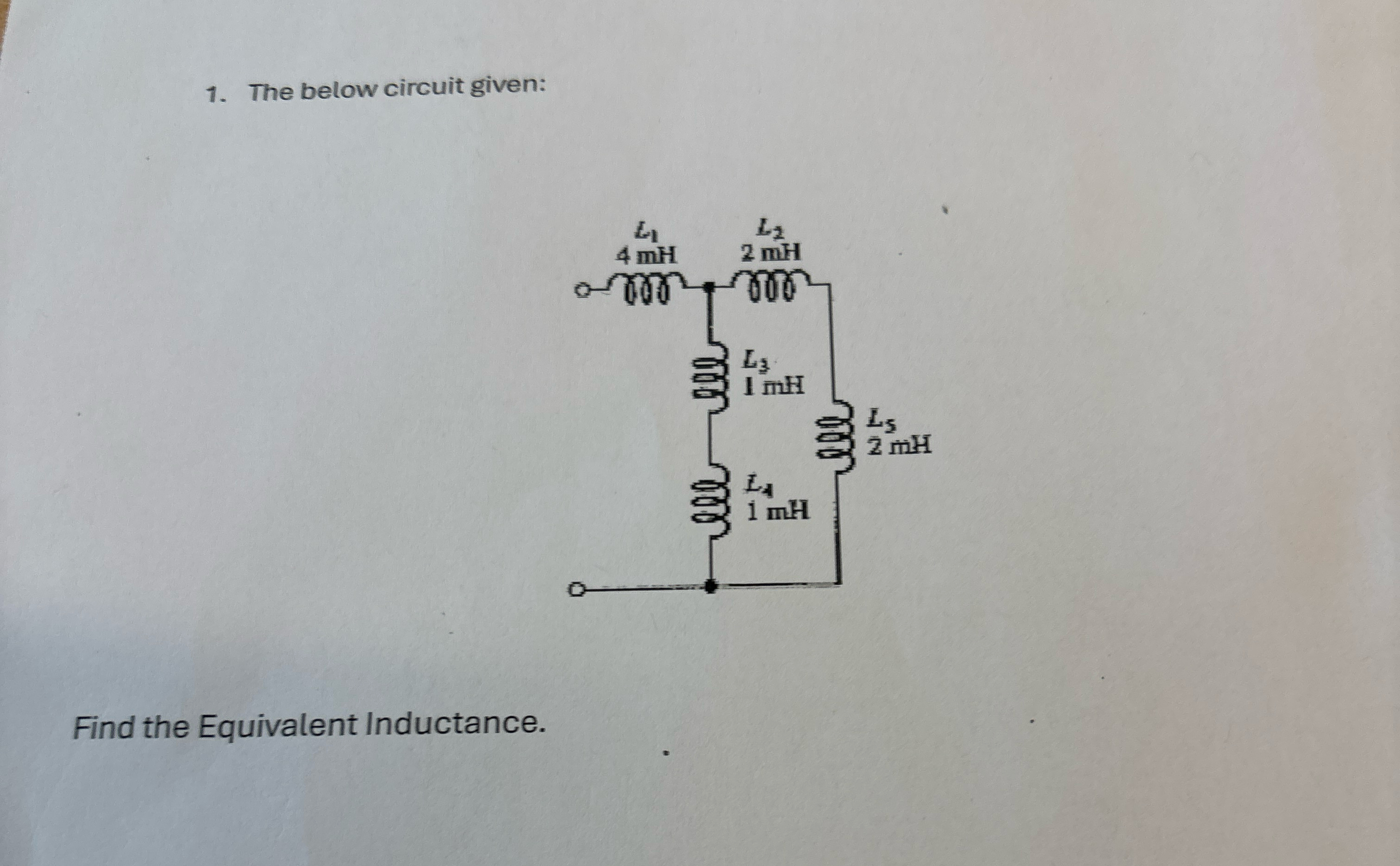 The below circuit given: Find the Equivalent