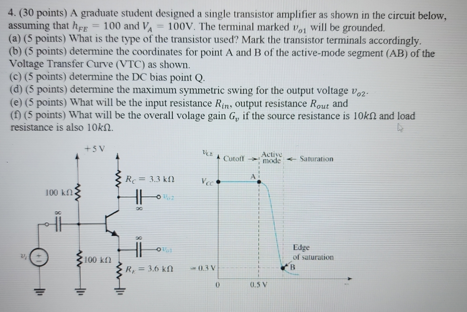 A graduate student designed a single transistor