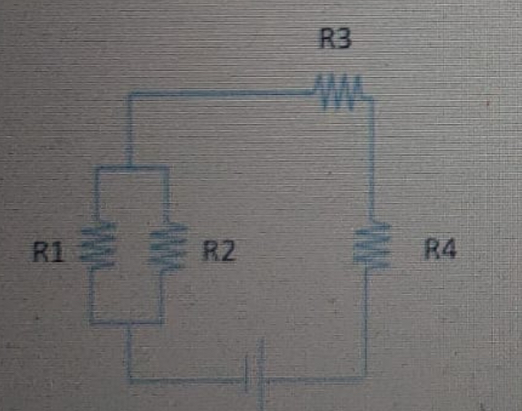 The Figure shows 4 resistors of the same value, R