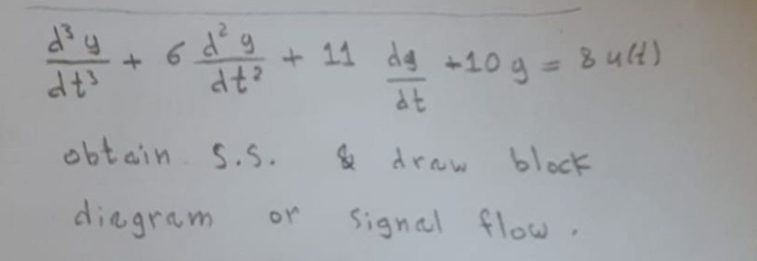 d 3 y d t 3 + 6 d 2 g d t 2 + 1 1 d d d t + 1 0 g