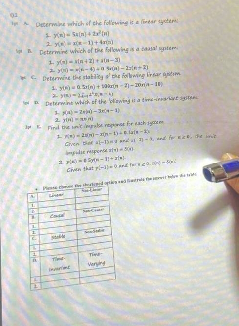 0 1 If . A Determine which of the following is a