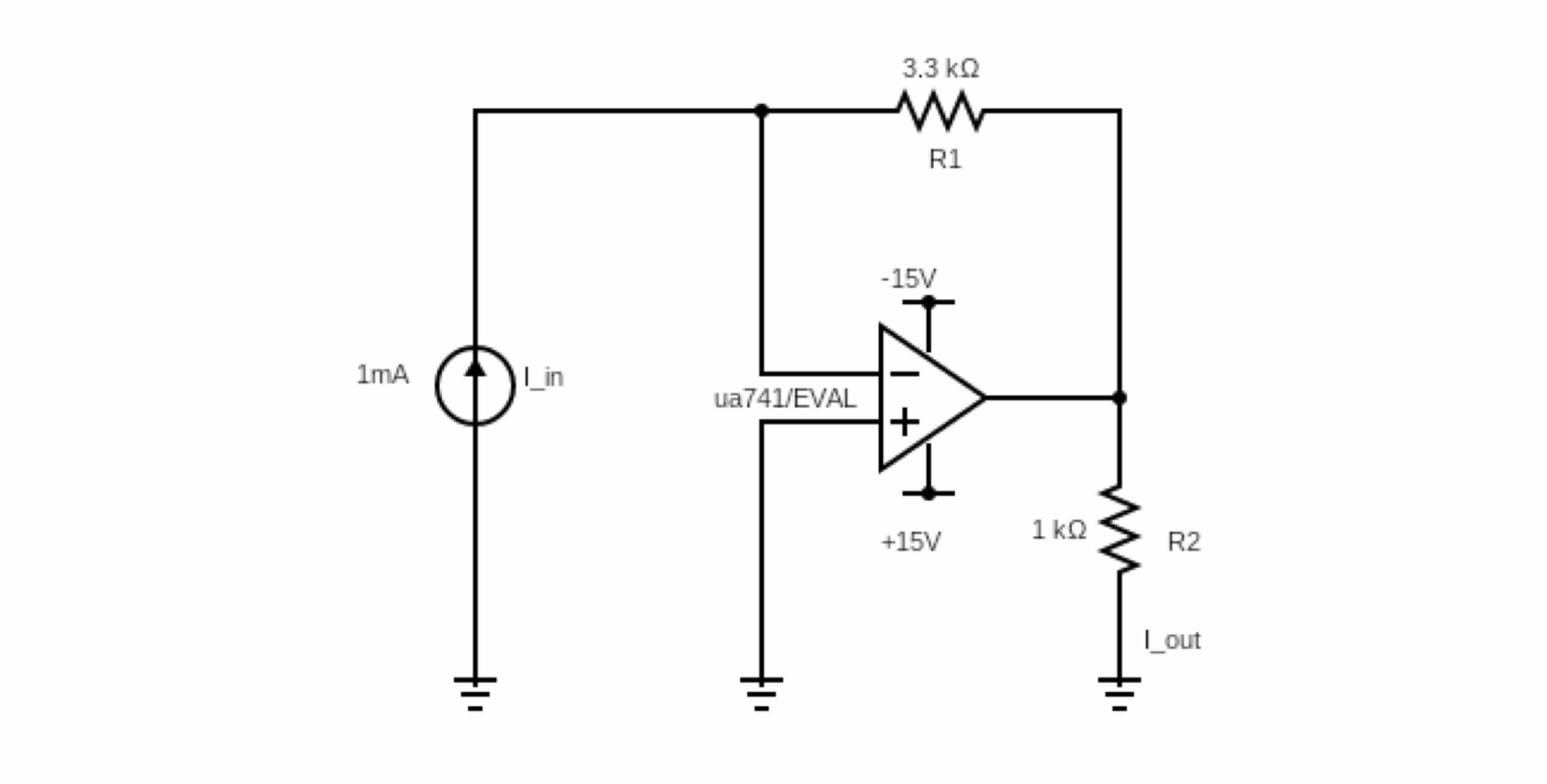 1 - Calculate the gain ( Iout , Iin ) of this