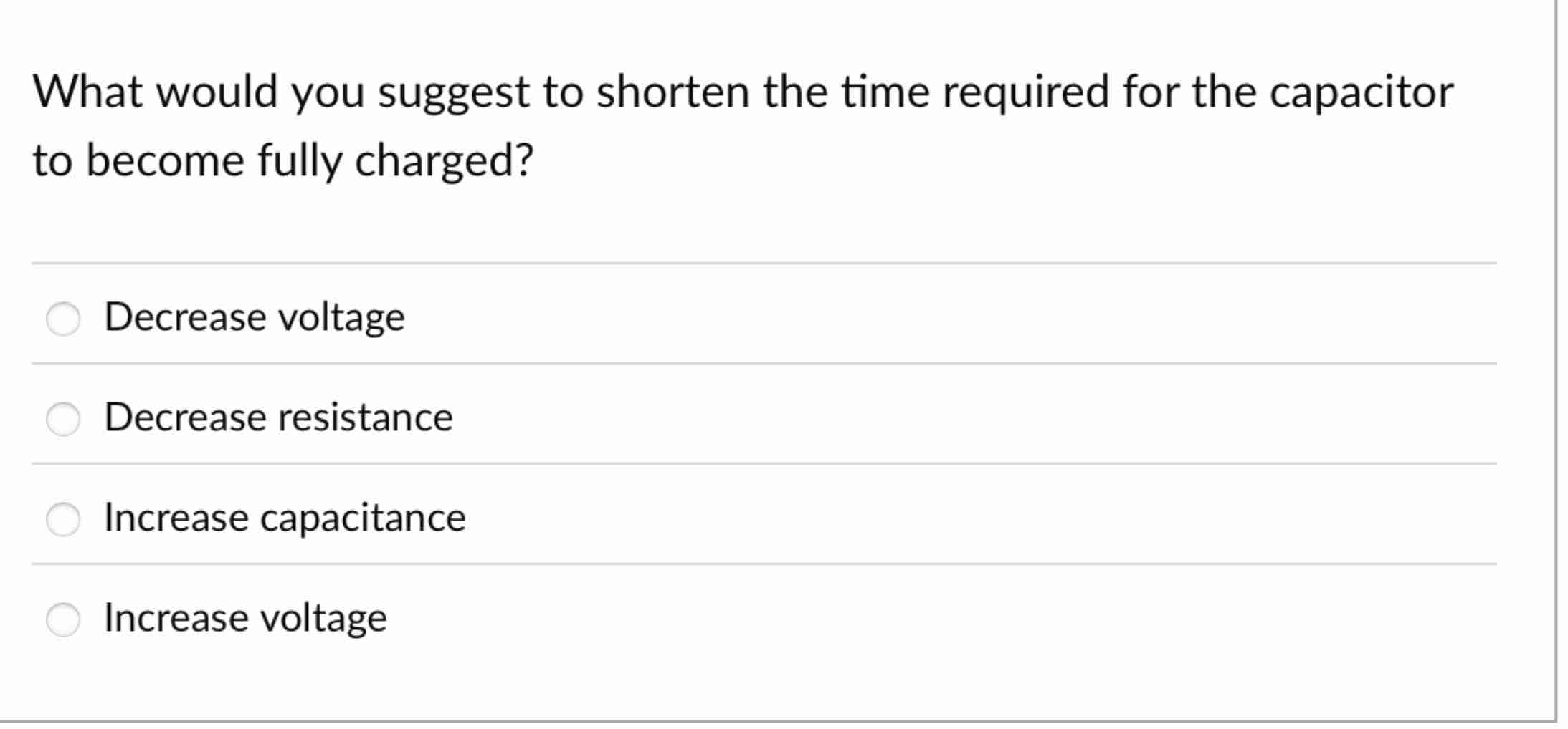 What would you suggest to shorten the time