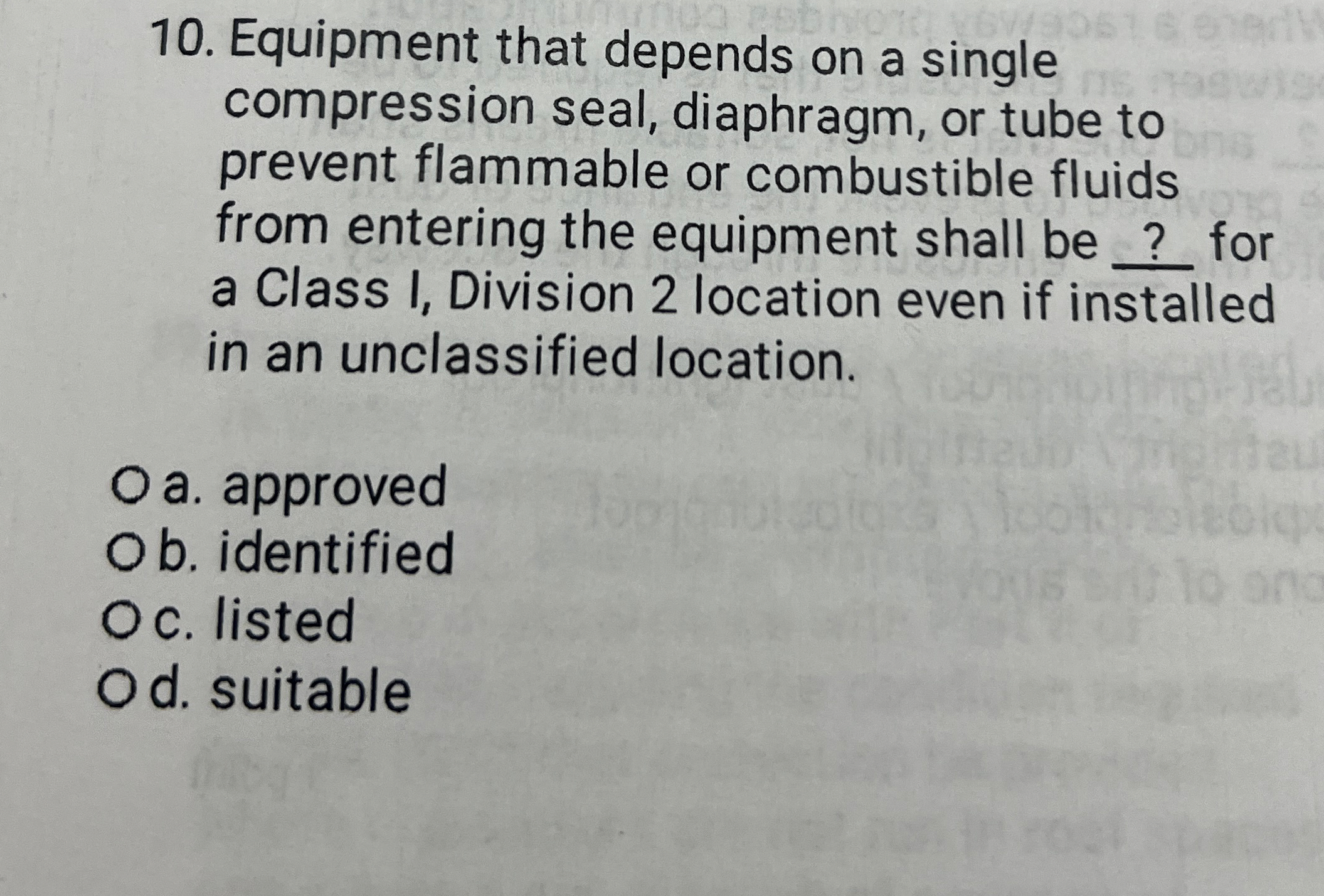 Equipment that depends on a single compression