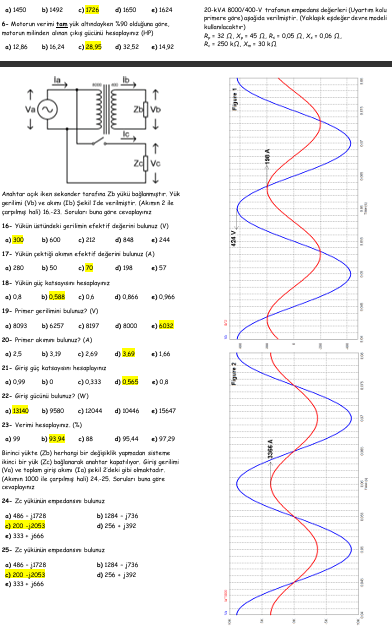 2 0 - kVA 8 0 0 0 / 4 0 0 - V trafonun empedans