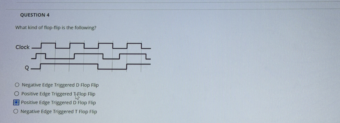 QUESTION 4 What kind of flop - flip is the